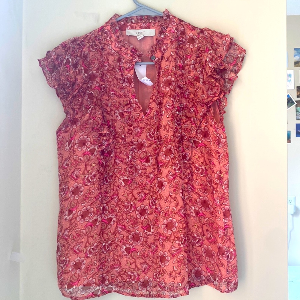 LOFT Coral Blouse